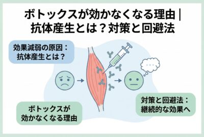 ボトックスが効かなくなる理由｜抗体産生とは？対策と回避法