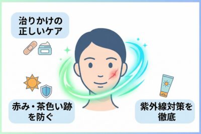 顔の傷を最短で目立たなくする「治りかけ」の全知識｜赤みや茶色い跡を防ぐステップ