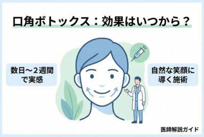 ボトックス 口角の効果はいつから？医師解説ガイド
