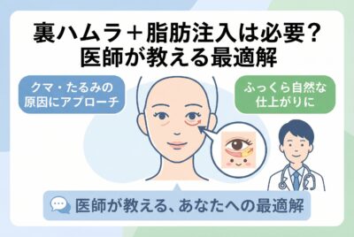 裏ハムラ＋脂肪注入は必要？医師が教える最適解