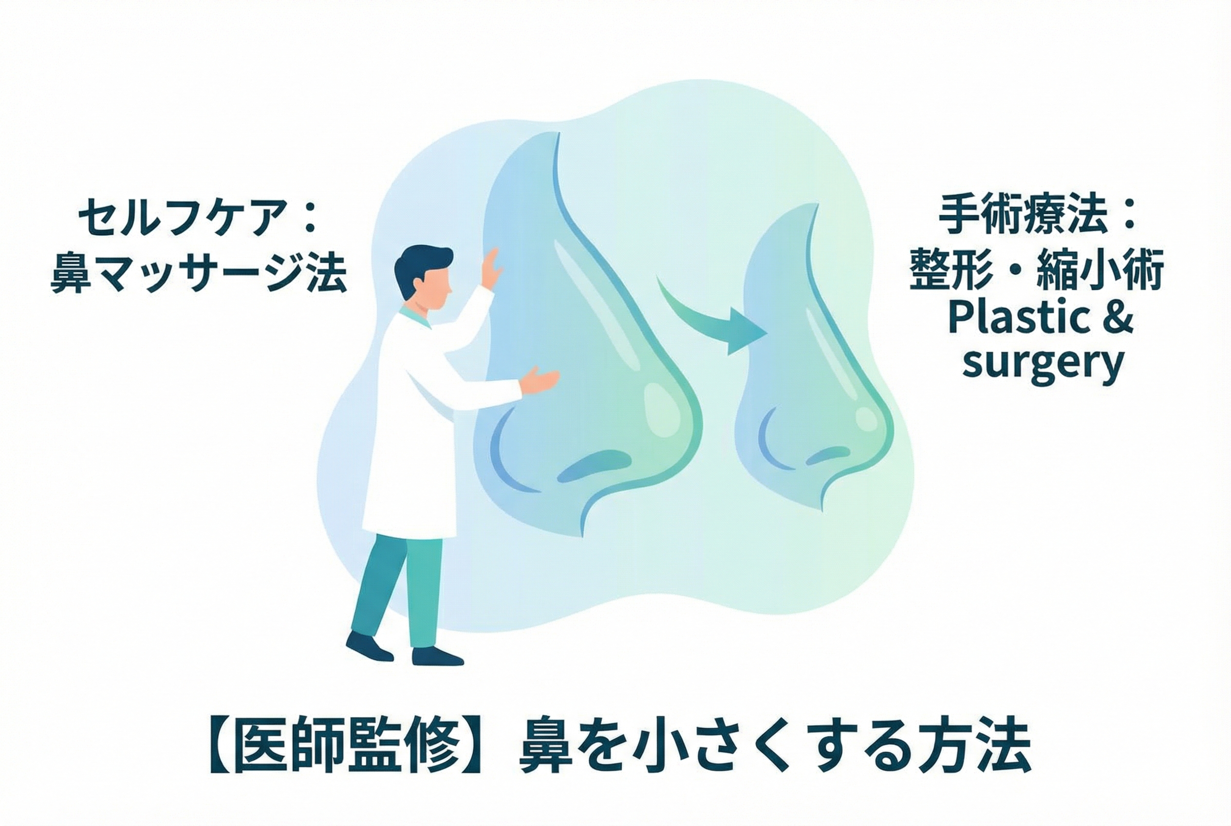 医師監修】鼻を小さくする方法｜セルフケアから手術療法まで｜｜名古屋 