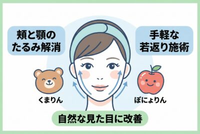 40代以降の本命若返り施術：ぽにょりん くまりんで手軽に若返り