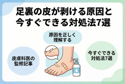 足裏の皮が剥ける原因と今すぐできる対処法