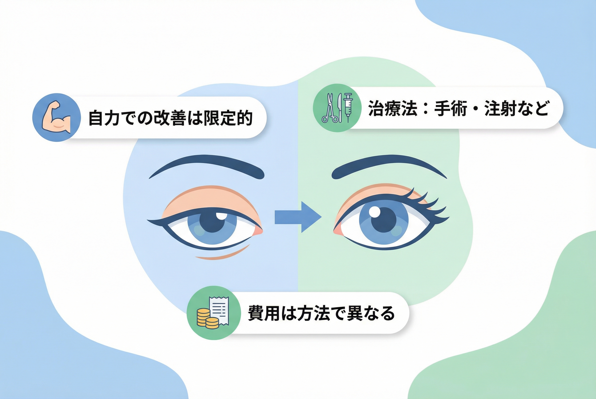 医師監修】まぶたのたるみは自力で改善できる？治療方法は？費用は
