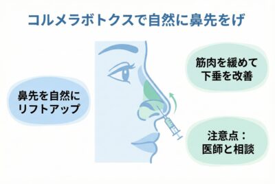 鼻柱ボトックスで鼻先を自然に上げる方法と注意点