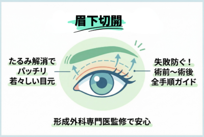 眉下切開で若返る？失敗を防ぐ全手順完全ガイド【形成外科専門医監修】