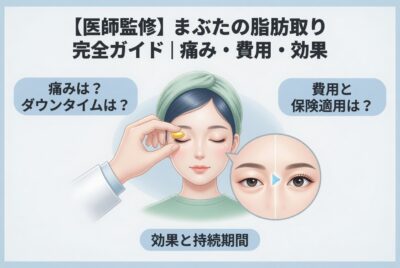 【医師監修】まぶたの脂肪取り完全ガイド｜痛み・費用・効果