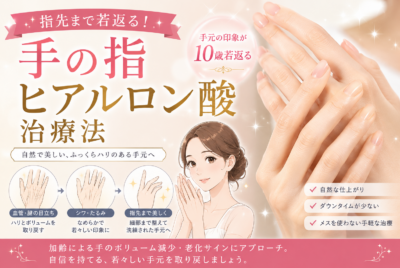 指先まで若返る！手の指ヒアルロン酸治療法