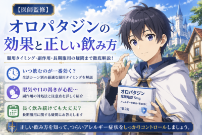 【医師監修】オロパタジンの効果と正しい飲み方
