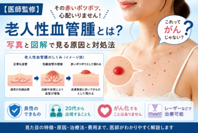 【医師監修】老人性血管腫とは？写真と図解で見る原因と対処法