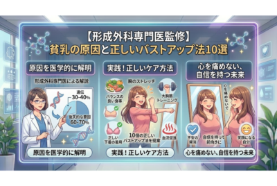 【形成外科専門医監修】貧乳の原因と正しいバストアップ法10選