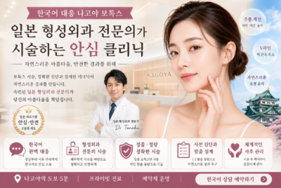 한국어 대응 나고야 보톡스: 일본 형성외과 전문의가 시술하는 안심 클리닉