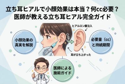 立ち耳ヒアルで小顔効果は本当？何cc必要？医師が教える立ち耳ヒアル完全ガイド