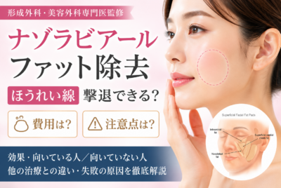 ナゾラビアールファット除去について：ほうれい線撃退できる？費用は？注意点は？【形成外科・美容外科専門医監修】
