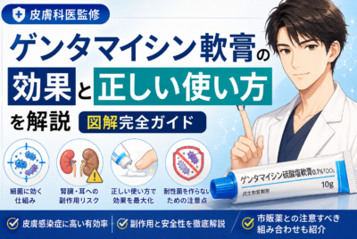 【皮膚科医監修】ゲンタマイシン軟膏の効果と正しい使い方を解説【図解完全ガイド】