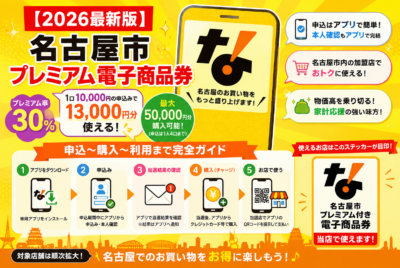 【2026最新版】名古屋市 プレミアム商品券の申込〜利用まで完全ガイド