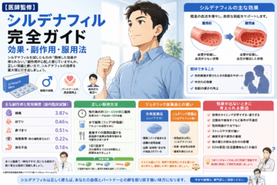 【医師監修】シルデナフィル完全ガイド：効果・副作用・服用法