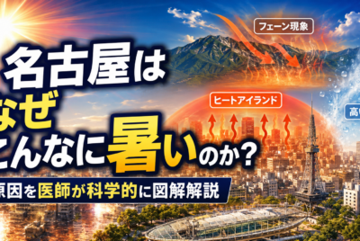 名古屋はなぜこんなに暑いのか?原因を医師が科学的に図解解説