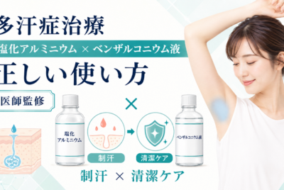 【多汗症治療】塩化アルミニウム×ベンザルコニウム液の正しい使い方【医師監修】【図解完全ガイド】