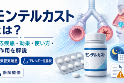【医師監修】モンテルカストとは?適応疾患や効果・使い方・副作用を図解で完全解説!