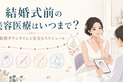 結婚式前の美容医療はいつまで? 施術別ダウンタイムと ブライダル美容皮膚科の完全スケジュール