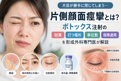 片側顔面痙攣とは？ボトックス注射の効果・打つ場所・単位数・保険適用を形成外科専門医が解説